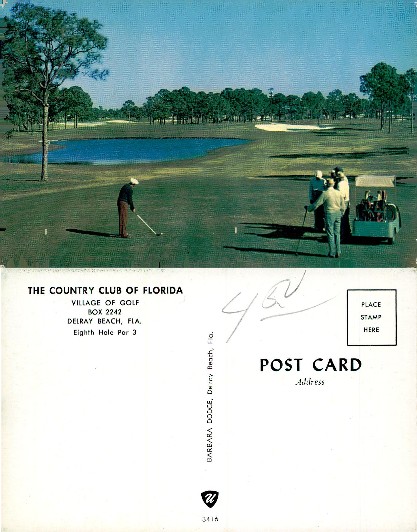 Golf Course with Players and Cart