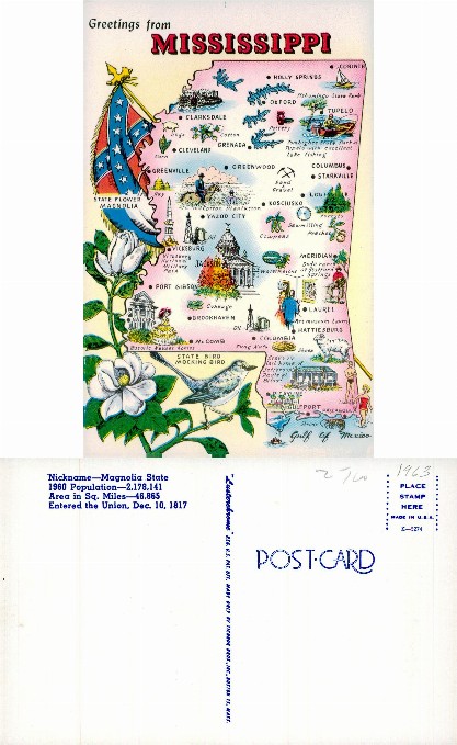 Illustrated Map of Mississippi State