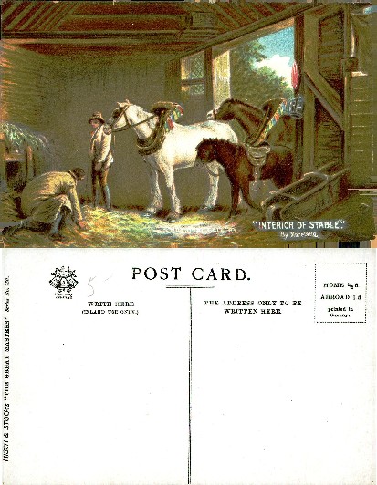Stable Interior with Horses and Grooms