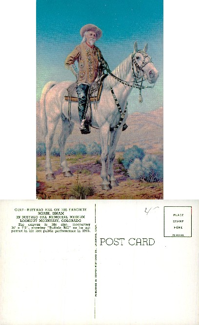 Buffalo Bill Cody on his Horse Isham