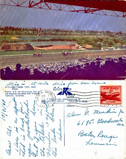 Horse Race at Hollywood Park Track