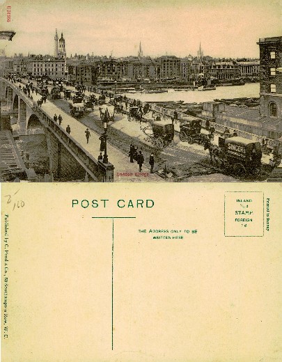 London Bridge with Horse-Drawn Traffic
