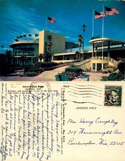 Hollywood Park Grandstand and Entrance