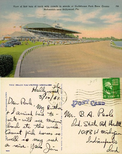 Gulfstream Park Race Course and Crowds