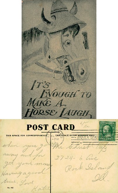 Laughing Horse in a Straw Hat