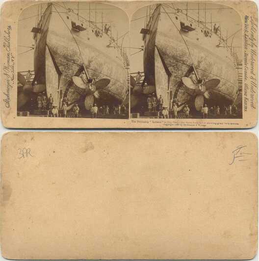 Battleship Indiana in Dry Dock