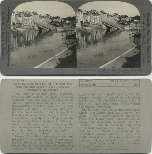 Blown Bridge Over River Marne