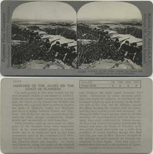 Allied Soldiers in Flanders Trenches