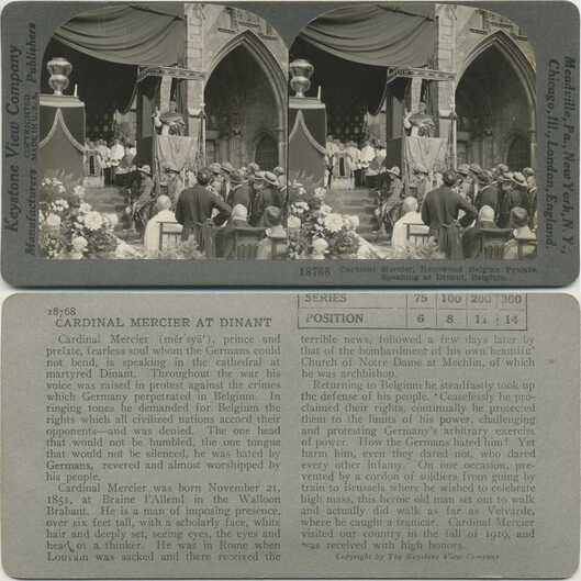 Cardinal Mercier Speaking at Dinant