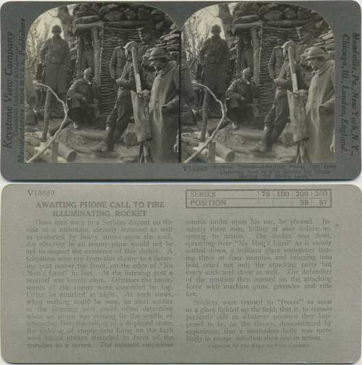 Soldiers in Serbian Trench