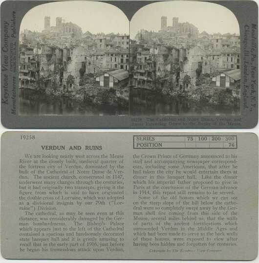 Verdun Cathedral & City Ruins by Meuse