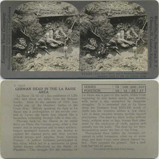 German Dead in Trench, La Bassée Area