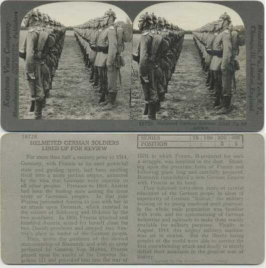 Helmeted German Soldiers in Formation