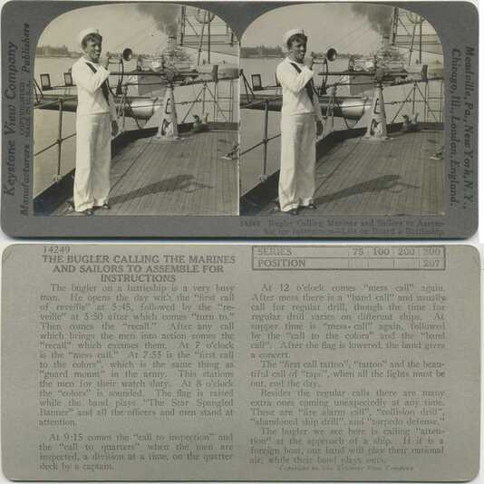 Bugler on Battleship Deck