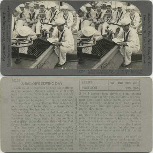 Sailors' Sewing Day on Board Ship
