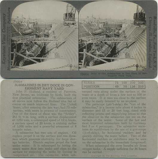 Four Submarines in Dry Dock