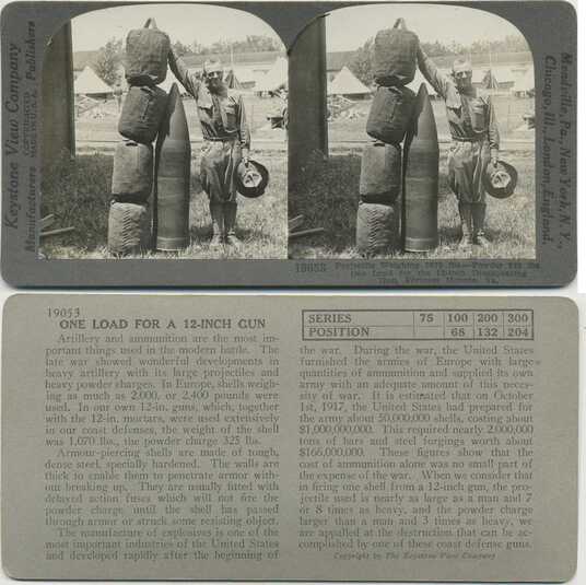 Soldier with 12-inch Artillery Load