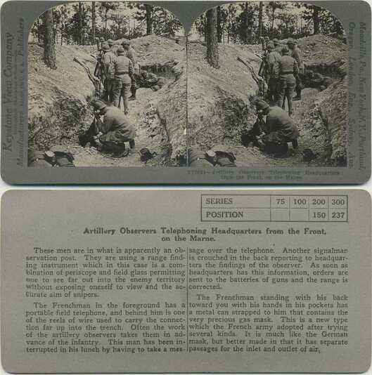 Artillery Observers Telephoning Headquarters