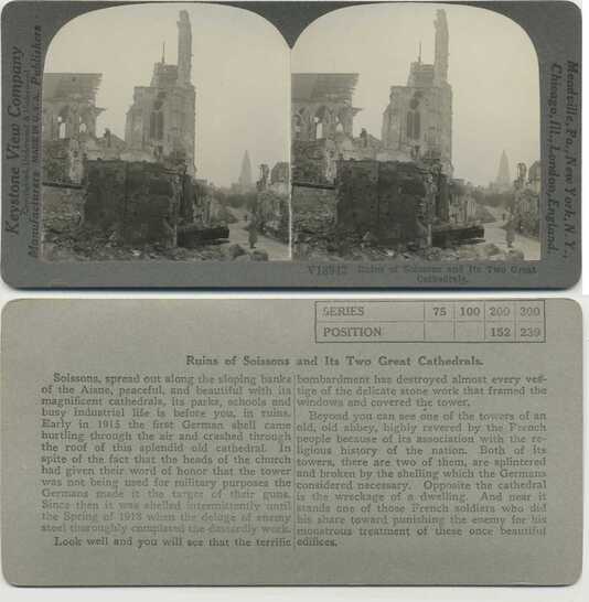 Ruins of Soissons and Two Cathedrals
