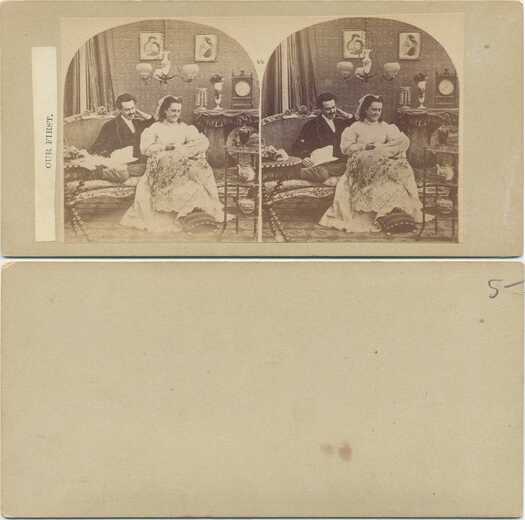Couple with Baby in Parlor