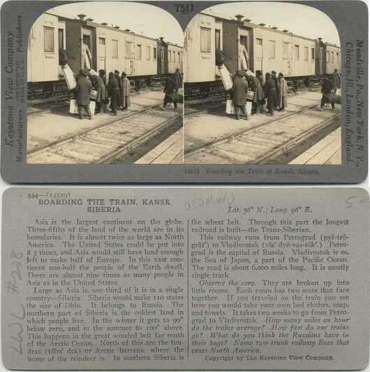 Boarding Train at Kansk, Siberia