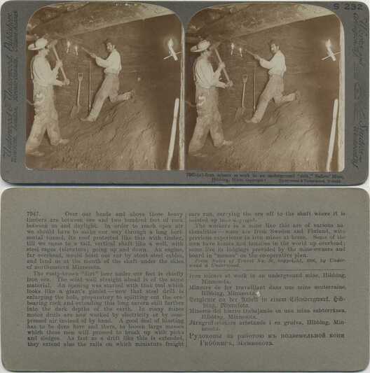Iron Miners Working Underground