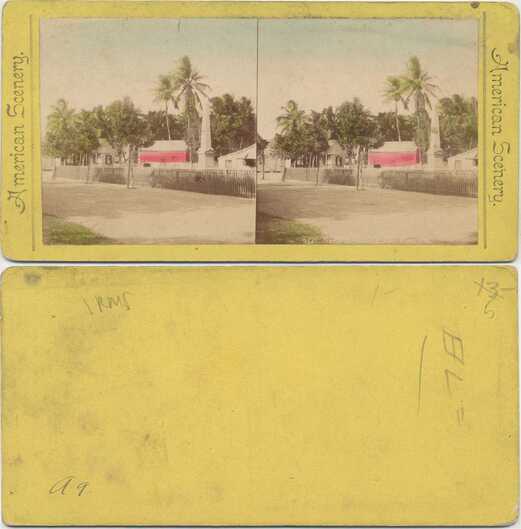 Village Street with Obelisk and Palms
