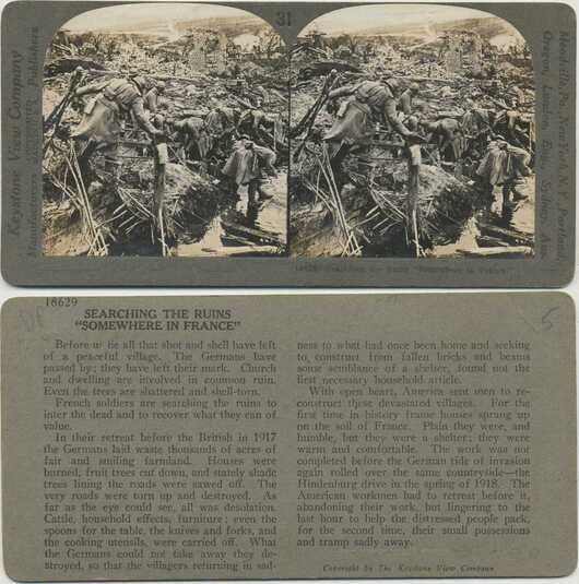 Soldiers Searching Village Ruins