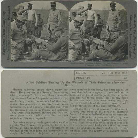Allied Soldiers Binding Wounds