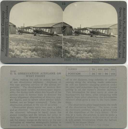 U.S. Observation Airplanes, WWI