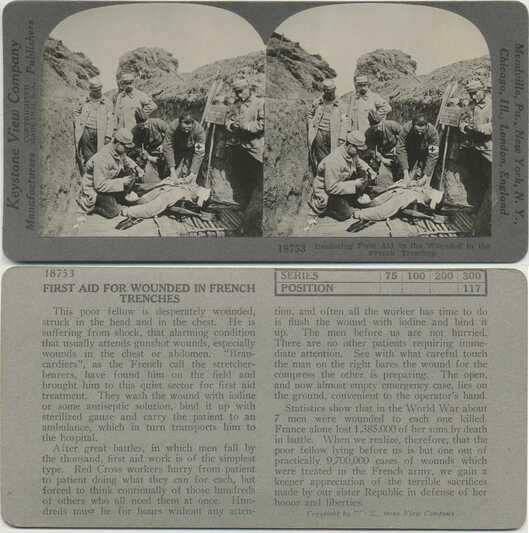 First Aid for Wounded in Trenches
