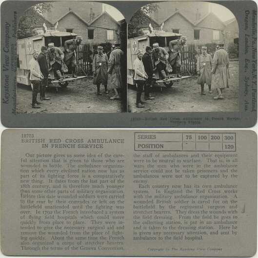 Red Cross Ambulance and Soldiers