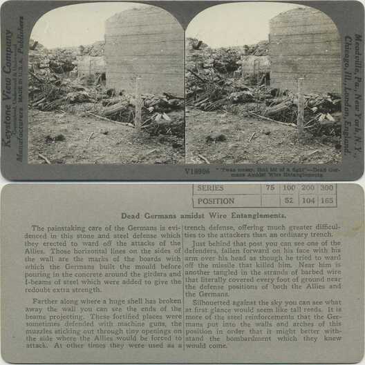 WWI German Defenses and Dead Soldiers