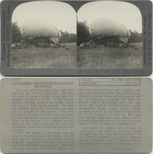 Attaching Observation Balloon to Winch