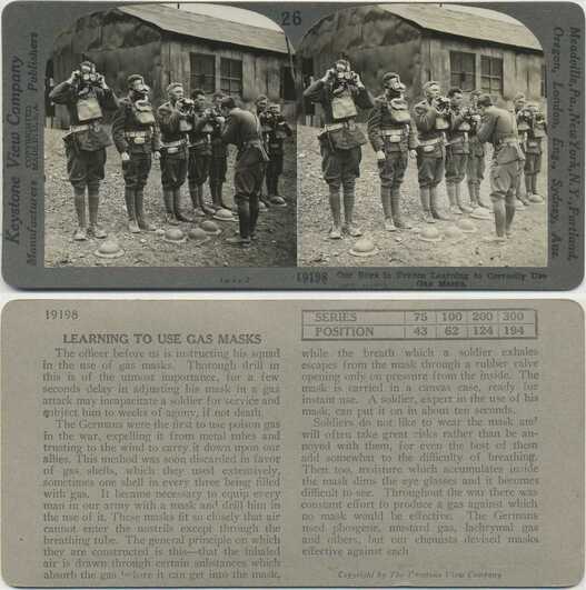 Soldiers Training with Gas Masks