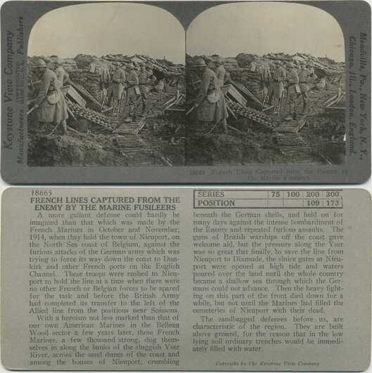 Soldiers in Captured French Trench
