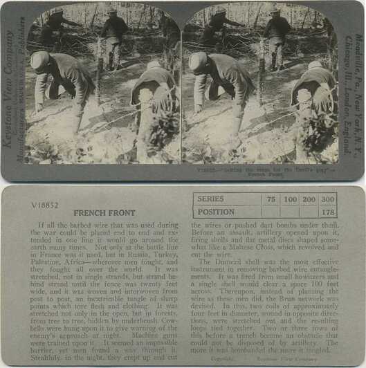 Setting Barbed Wire on French Front