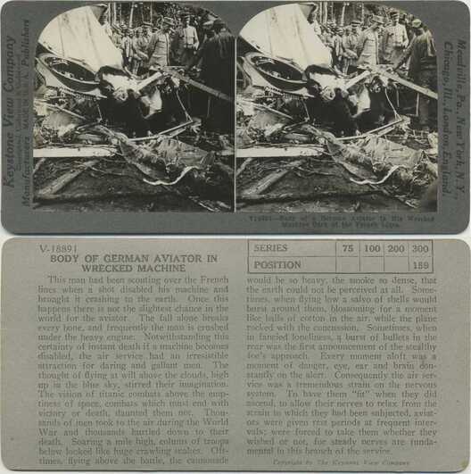 Crashed German Plane and Dead Aviator
