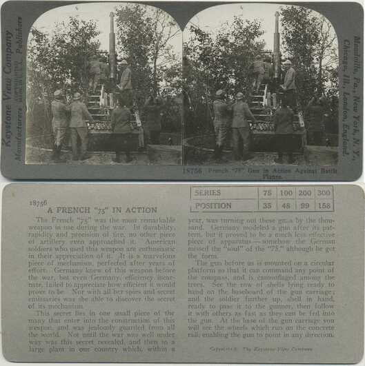 French 75 Gun in Action