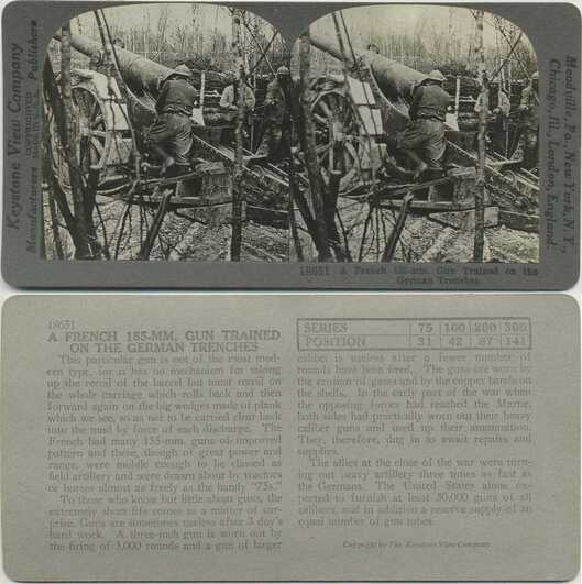 French 155-mm Gun in Trenches
