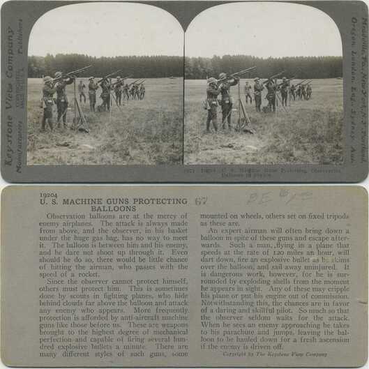 US Machine Guns Protecting Balloons