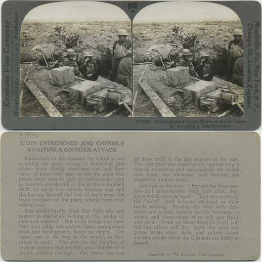 Scots in Trench Awaiting Attack
