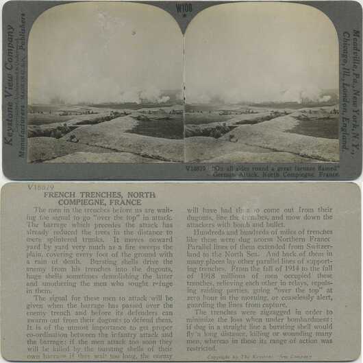 French Trenches Under Barrage