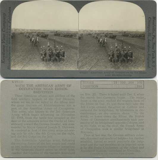 American Army on Rhine Occupation