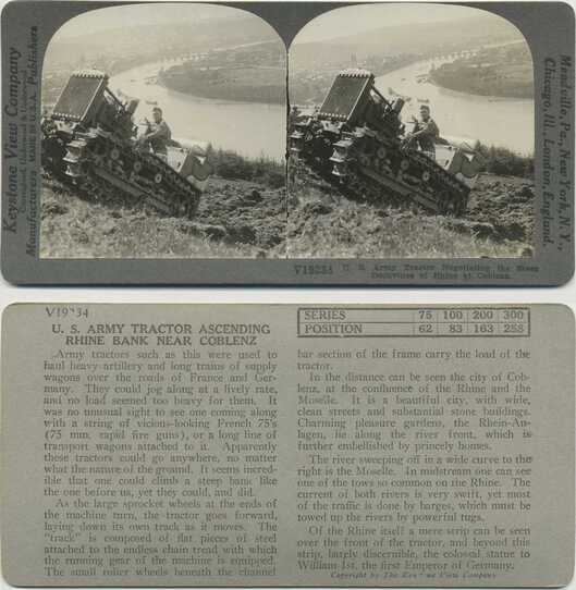 Army Tractor Climbing Rhine Bank