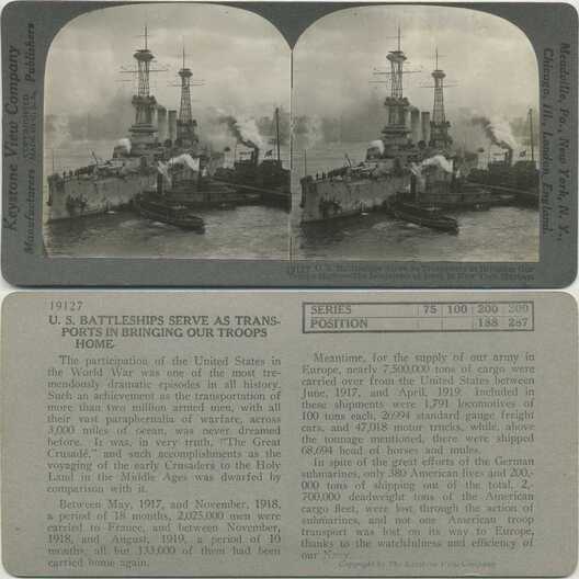 US Battleship Bringing Troops Home