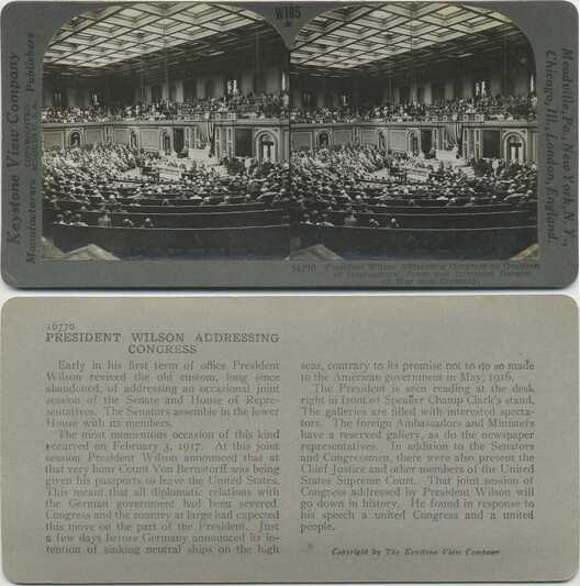 President Wilson Addresses Congress