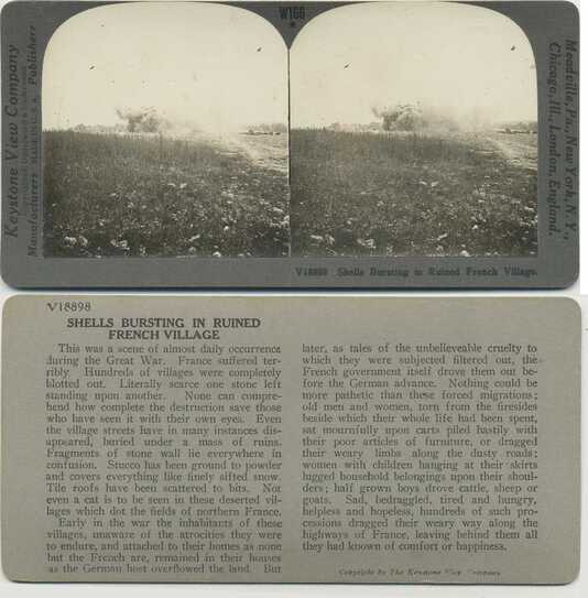 Shells Bursting in Ruined Village