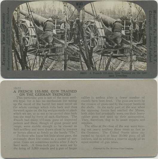 French 155mm Gun on German Trenches