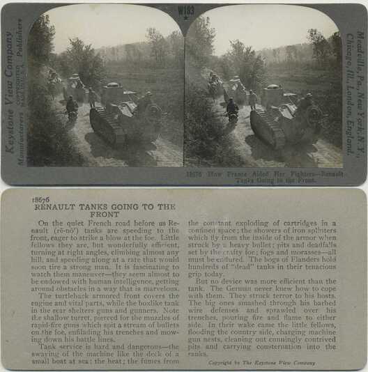 Renault Tanks Going to the Front
